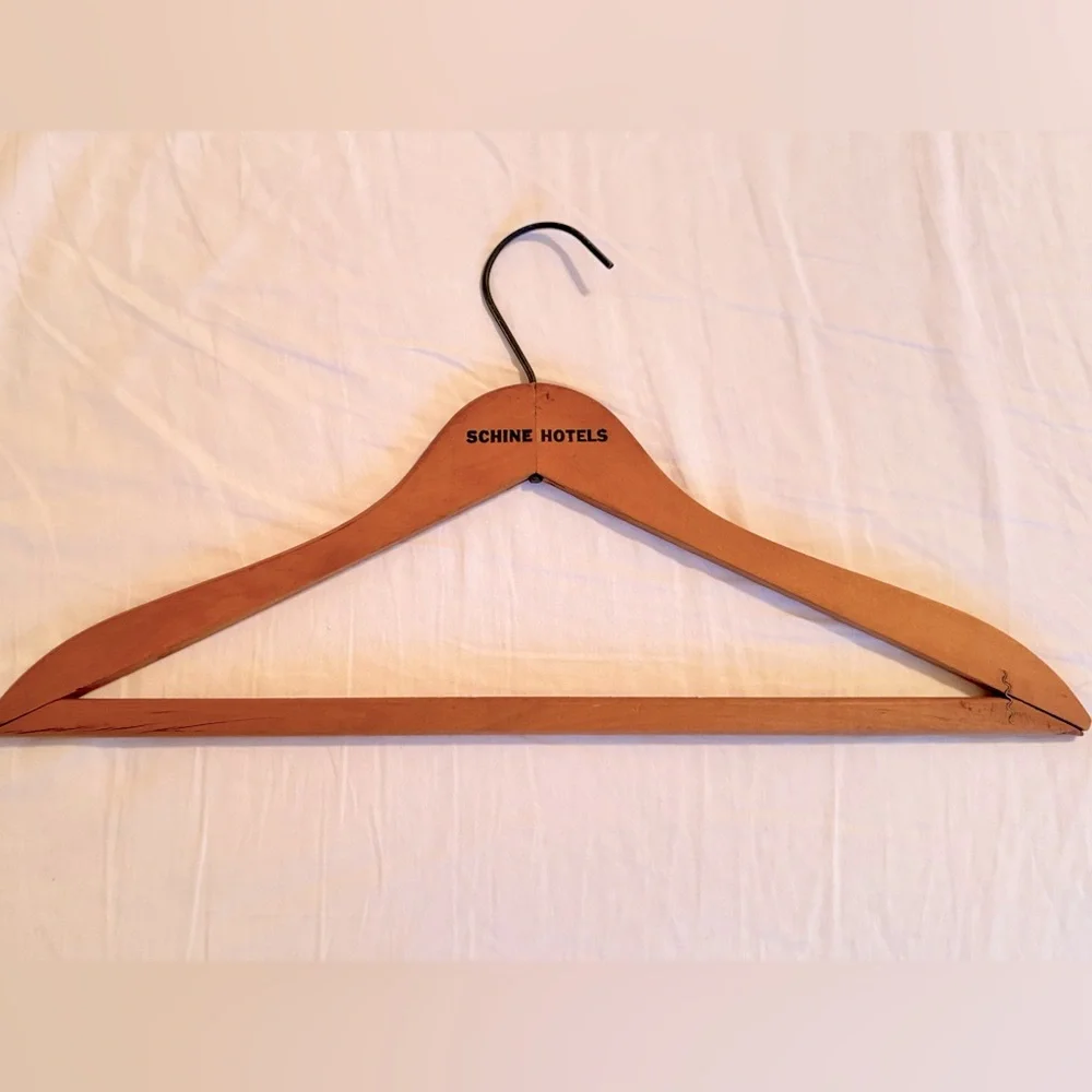 VINTAGE 1950’s Schine Hotels Wooden Hanger